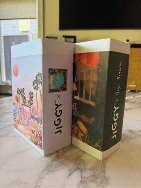 JIGGY set of 2 Decorative Puzzle Box Set beach art